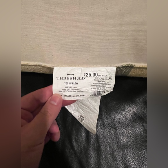 Threshold Yellow & Green Pillow - Picture 3 of 3